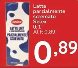 Famila Latte parzialmente scremato Selex offerta