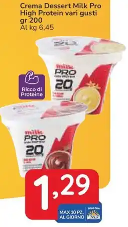 Famila Crema Dessert Milk Pro High Protein vari gusti offerta