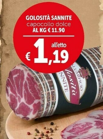 Golosità sannite capocollo dolce