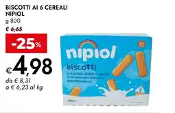 Bennet Biscotti ai 6 cereali NIPIOL offerta