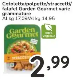 Famila Cotoletta/polpette/straccetti/falafel Garden Gourmet varie grammature offerta