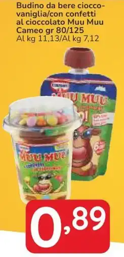 Famila Budino da bere ciocco-vaniglia/con confetti al cioccolato Muu Muu Cameo offerta
