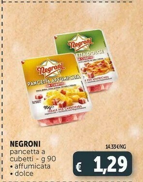 Pancetta affumicata in cubetti 90 g(ml)