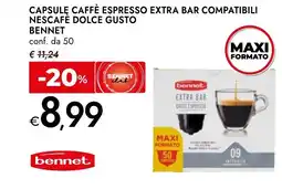 Bennet Capsule caffè espresso extra bar compatibili nescafé dolce gusto BENNET conf. da offerta