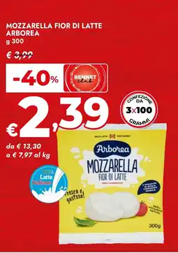 Bennet Mozzarella fior di latte ARBOREA offerta