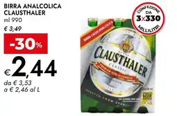 Bennet Birra analcolica CLAUSTHALER offerta