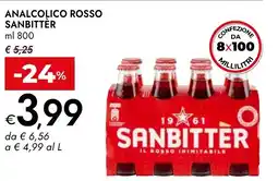 Bennet Analcolico rosso SANBITTER offerta