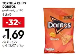 Bennet Tortilla chips DORITOS gusti vari, offerta