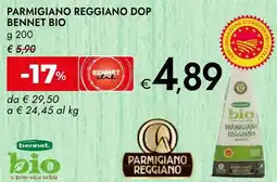 Bennet Parmigiano reggiano dop BENNET BIO offerta