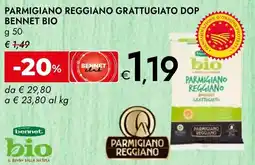 Bennet Parmigiano reggiano grattugiato dop BENNET BIO offerta