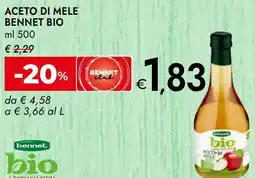 Bennet Aceto di mele BENNET BIO offerta