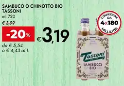 Bennet Sambuco o chinotto bio TASSONI offerta