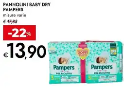 Bennet Pannolini baby dry PAMPERS misure varie offerta