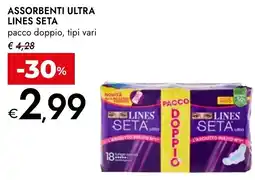 Bennet Assorbenti ultra LINES SETA pacco doppio, tipi vari offerta