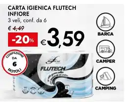 Bennet Carta igienica flutech INFIORE 3 veli, conf. da 6 offerta