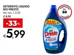 Bennet Detersivo liquido BIO PRESTO tipi vari offerta
