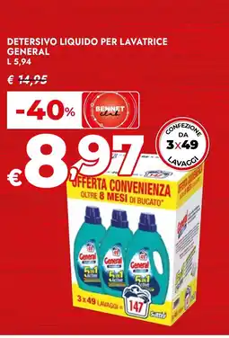 Bennet Detersivo liquido per lavatrice GENERAL offerta