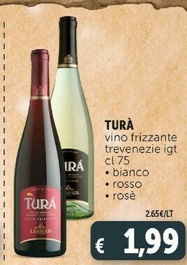 Deco Supermercati Turà vino frizzante trevenezie igt offerta