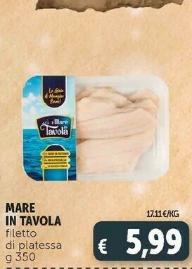 Deco Supermercati Mare in tavola filetto di platessa offerta