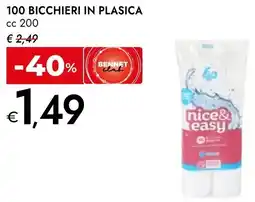 Bennet 100 bicchieri in plasica offerta