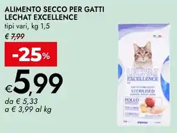 Bennet Alimento secco per gatti LECHAT EXCELLENCE tipi vari offerta