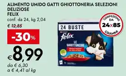 Bennet Alimento umido gatti ghiottoneria selezioni deliziose FELIX conf. da 24 offerta