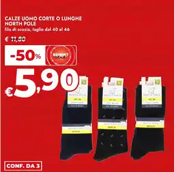 Bennet Calze uomo corte o lunghe NORTH POLE filo di scozia, taglie dal 40 al 46 offerta