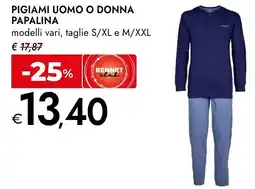 Bennet Pigiami uomo o donna papalina modelli vari taglie S XL e M XXL offerta