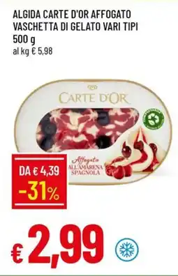 Galassia Algida carte d'or affogato vaschetta di gelato vari tipi offerta