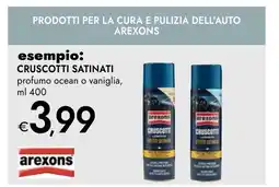 Bennet Prodotti per la cura e pulizia dell'auto AREXONS CRUSCOTTI SATINATI profumo ocean o vaniglia, offerta