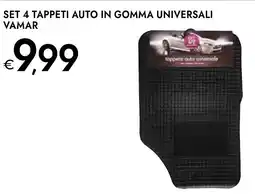 Bennet Set 4 tappeti auto in gomma universali VAMAR offerta