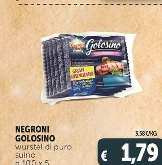Deco Supermercati Wurstel golosino classico 100 g(ml) offerta