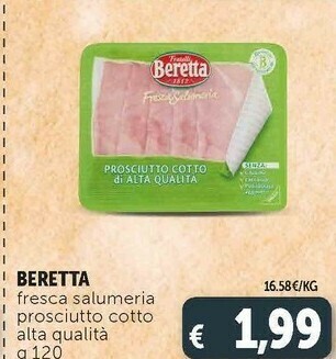 Deco Supermercati Prosciutto cotto alta qualità fresca salumeria 120 g(ml) offerta
