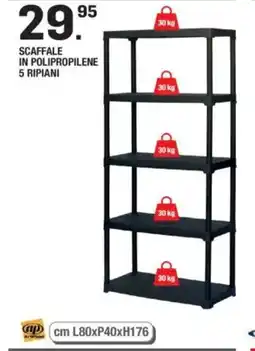 Brico OK Scaffale in polipropilene 5 ripiani offerta