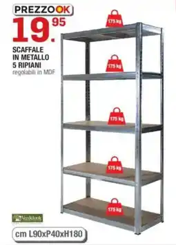 Brico OK Scaffale in metallo 5 ripiani offerta