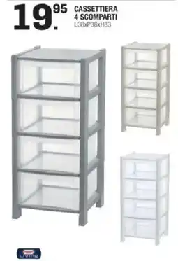 Brico OK Cassettiera 4 scomparti offerta