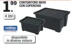 Brico OK Contenitore nero con coperchio offerta
