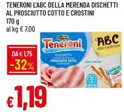 Galassia Teneroni l'abc della merenda dischetti al prosciutto cotto e crostini offerta