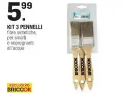 Brico OK Bricook kit 3 pennelli offerta