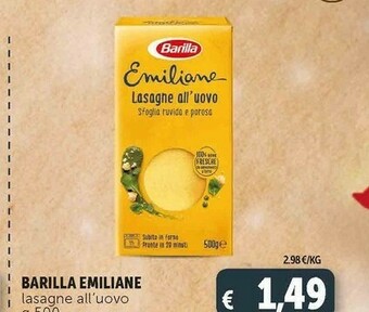 Deco Supermercati Emiliane lasagne all'uovo 500 g(ml) offerta