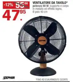 Brico OK Zephir ventilatore da tavolo offerta