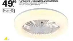 Brico OK Plafoniere a led con ventilatore integrato offerta