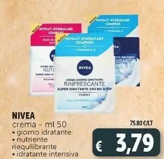 Crema giorno idratante/ nutriente riequilibrante/ idratante intensiva