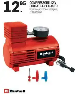 Brico OK Einhell compressore 12 v portatile per auto offerta