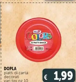 Deco Supermercati Dopla piatti di carta decorati offerta