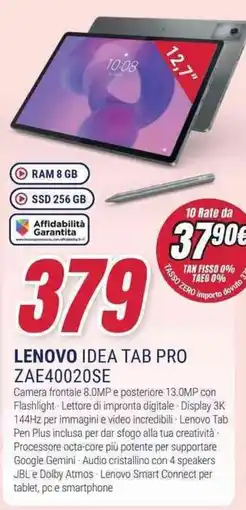 Trony LENOVO IDEA TAB PRO ZAE40020SE offerta