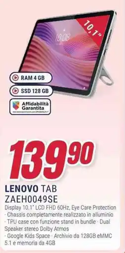 Trony LENOVO TAB ZAEH0049SE offerta