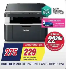 Trony BROTHER MULTIFUNZIONE LASER DCP1612W offerta