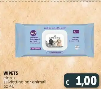 Deco Supermercati Wipets clorex salviettine per animali pz 40 offerta