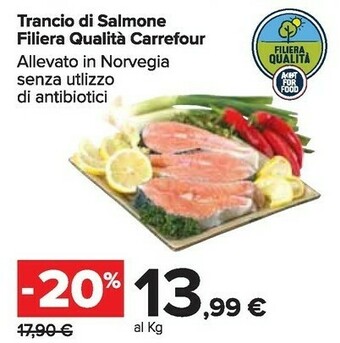 Carrefour Market Carrefour trancio di salmone filiera qualita offerta